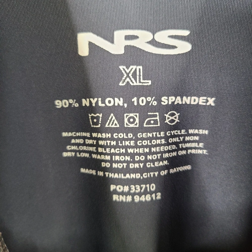 NRS Shirt Men XL Gray Rash Guard Long Sleeve UPF 50 Nylon Spandex Athletic Water